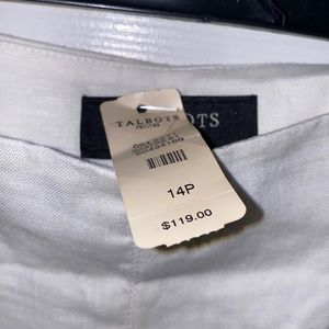 TALBOTS PETITES WOMEN WHITE DRESS SIZE 14P